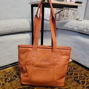 Harrah’s Cherokke Casino&Hotel Canyons Outback Leather Brown Tote NWOT